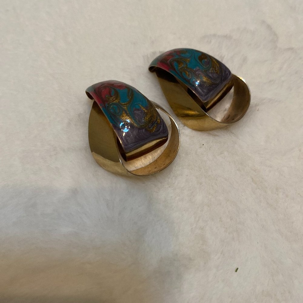 MULTI COLOR VINTAGE EARRINGS